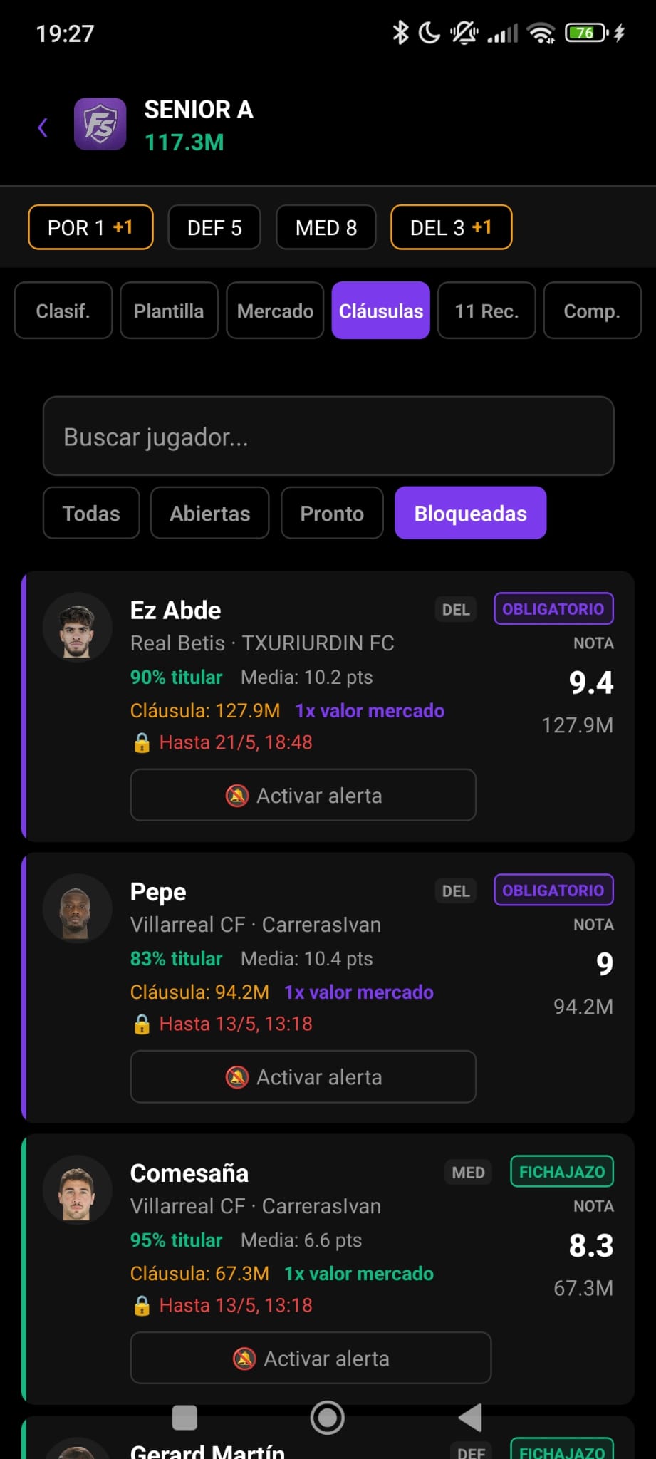 Análisis en FantasyStats